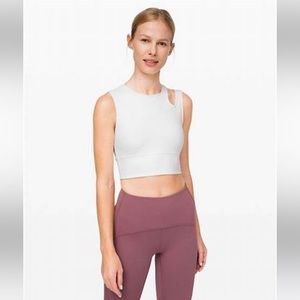 LULULEMON Mastered Motion Crop Tank White Size S